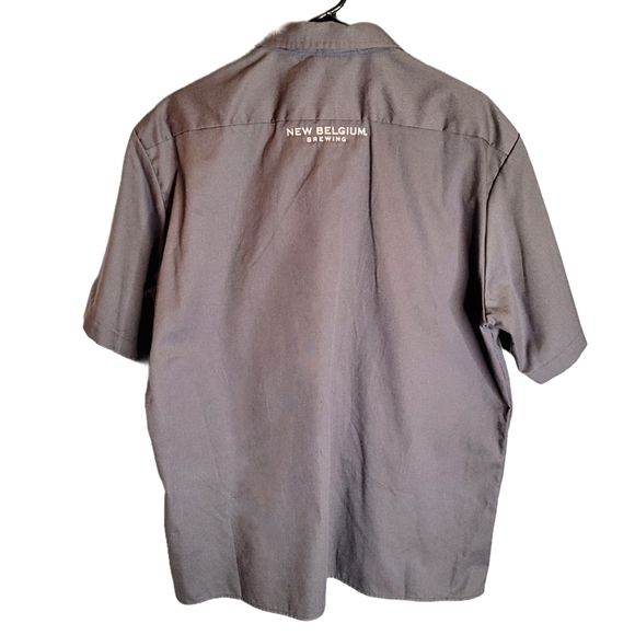 MENS EUC DICKIES FLEX- NEW BELGIUM BREWING BUTTON UP SHIRT - Picture 3 of 5